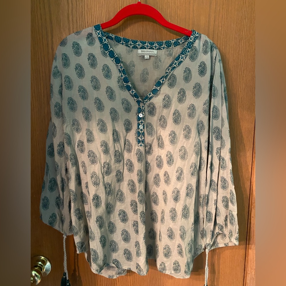 Womens boho cotton blouse